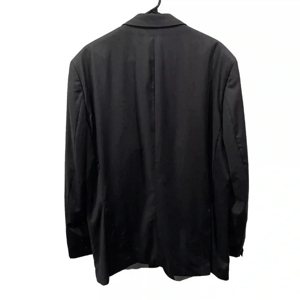 Hugo Boss Pasolini Movie Charcoal Grey 2 Button Super 100 Wool Blazer Jacket 46L - Picture 2 of 9